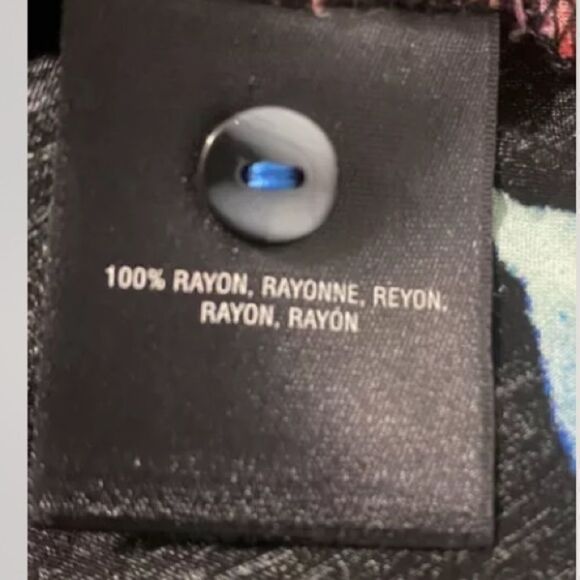 MAEVE Anthropologie Womens Woodland Walk Button Up Size 2 Black Hawaiian Print - Picture 8 of 8